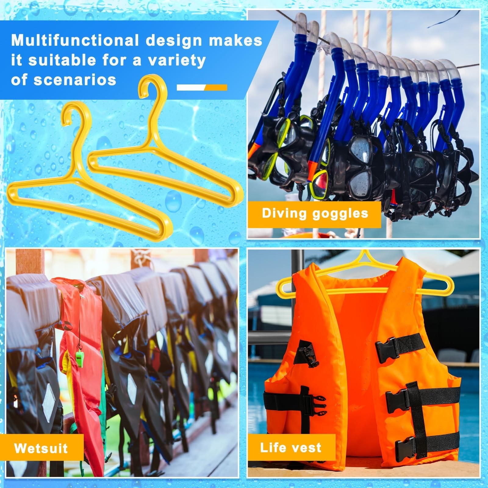 Wetsuit Hangers for Scuba Diving & Surfing – Heavy-Duty Drysuit Hanger with W…