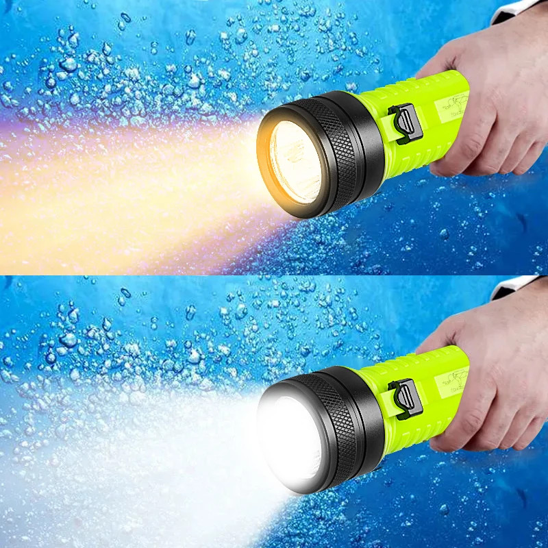 LED Diving Flashlight Scuba Diving Lamp Underwater Torch Waterproof IP68 Lights