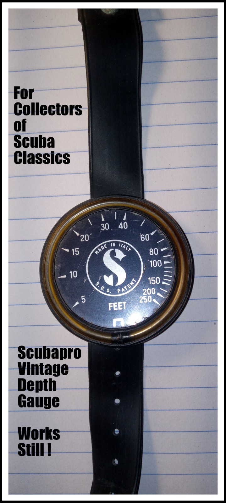 Vintage Scubapro Wrist Depth Gauge