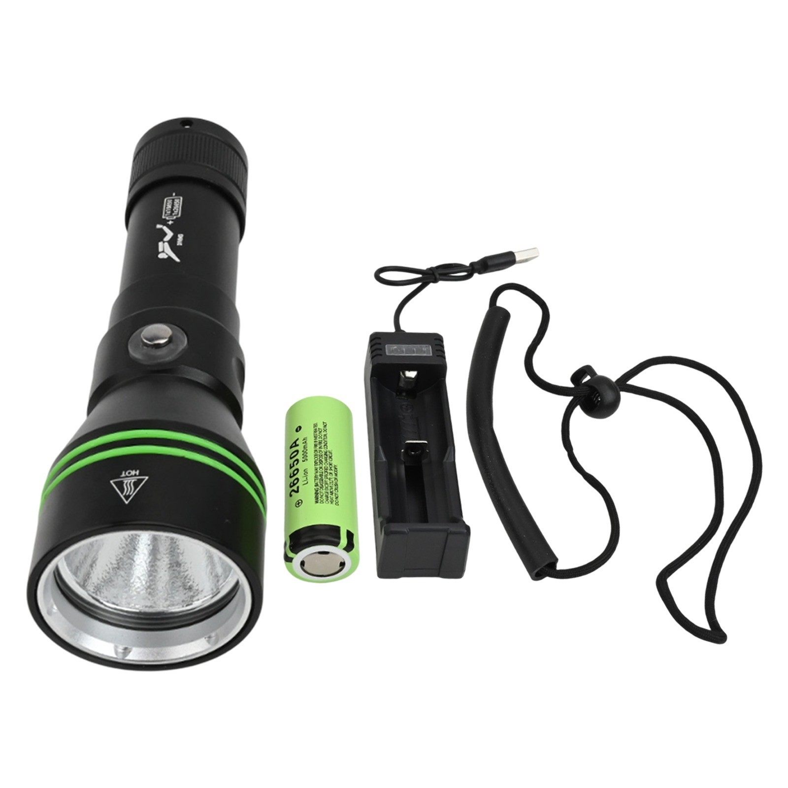 Scube Underwater Explorer’s Dive Torch P70 Bright LED Light Lightweight Design
