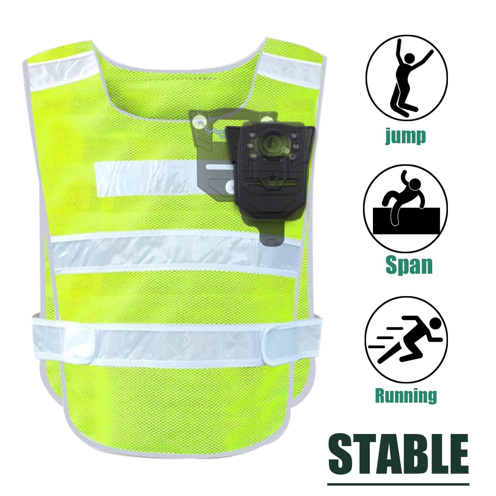 RUKUHOT Body Camera Mount, Universal Mounts & Clamps Fit for All Black