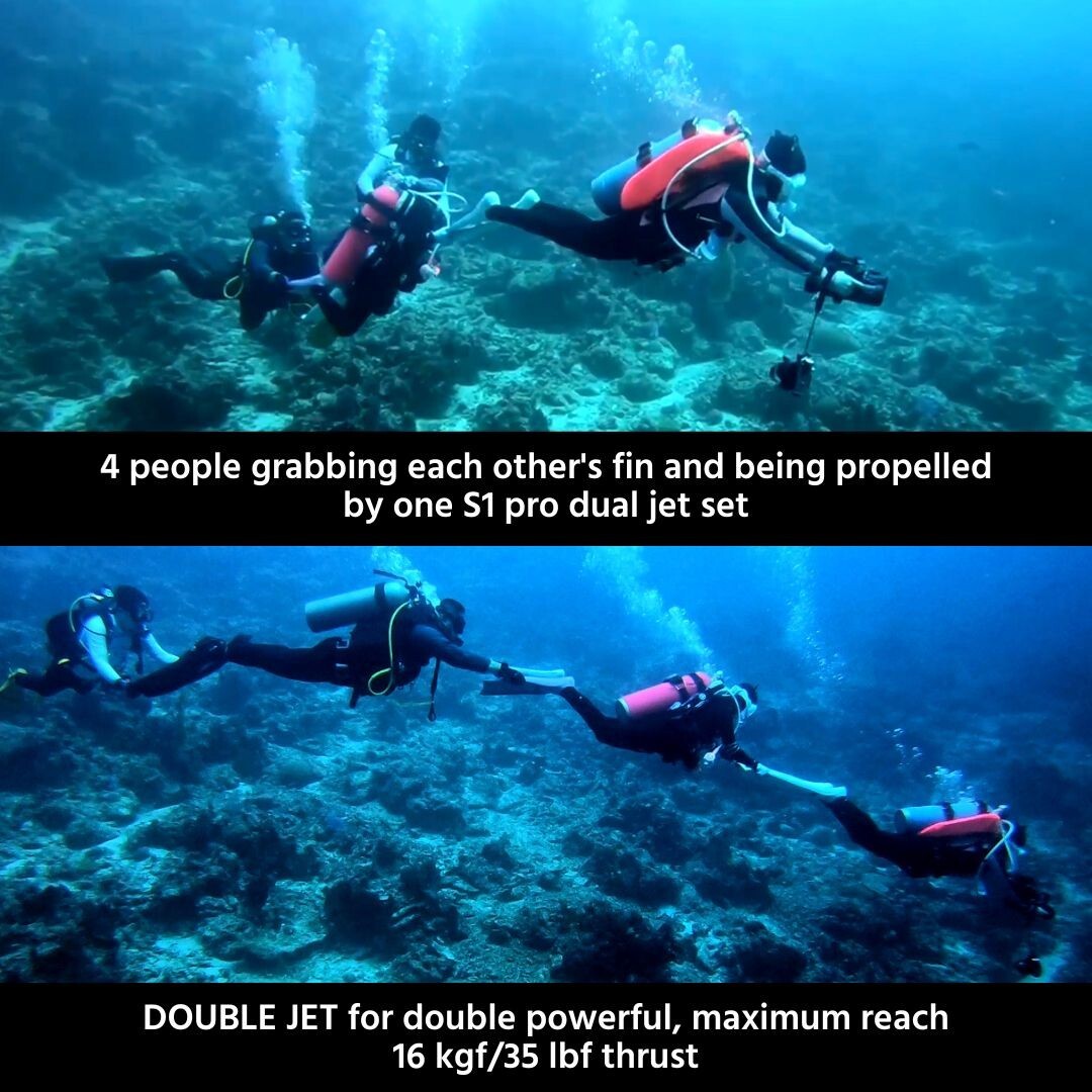 LEFEET Underwater Scooter S1 Pro with Action Camera Mount, Modular Sea Scooter