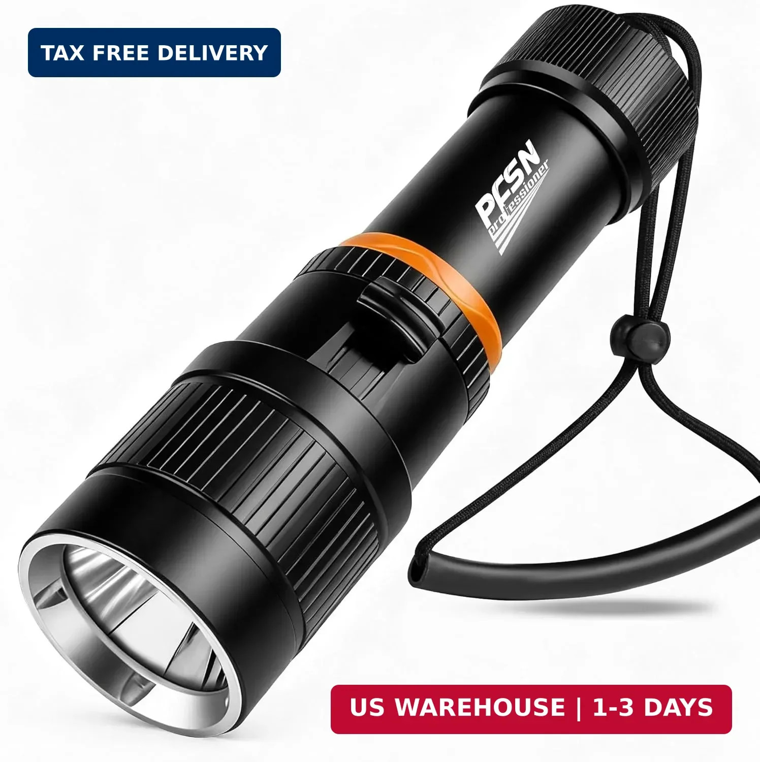 Scuba Dive Light Diving Flashlight – PFSN High Lumens Underwater Flashlight IPX6