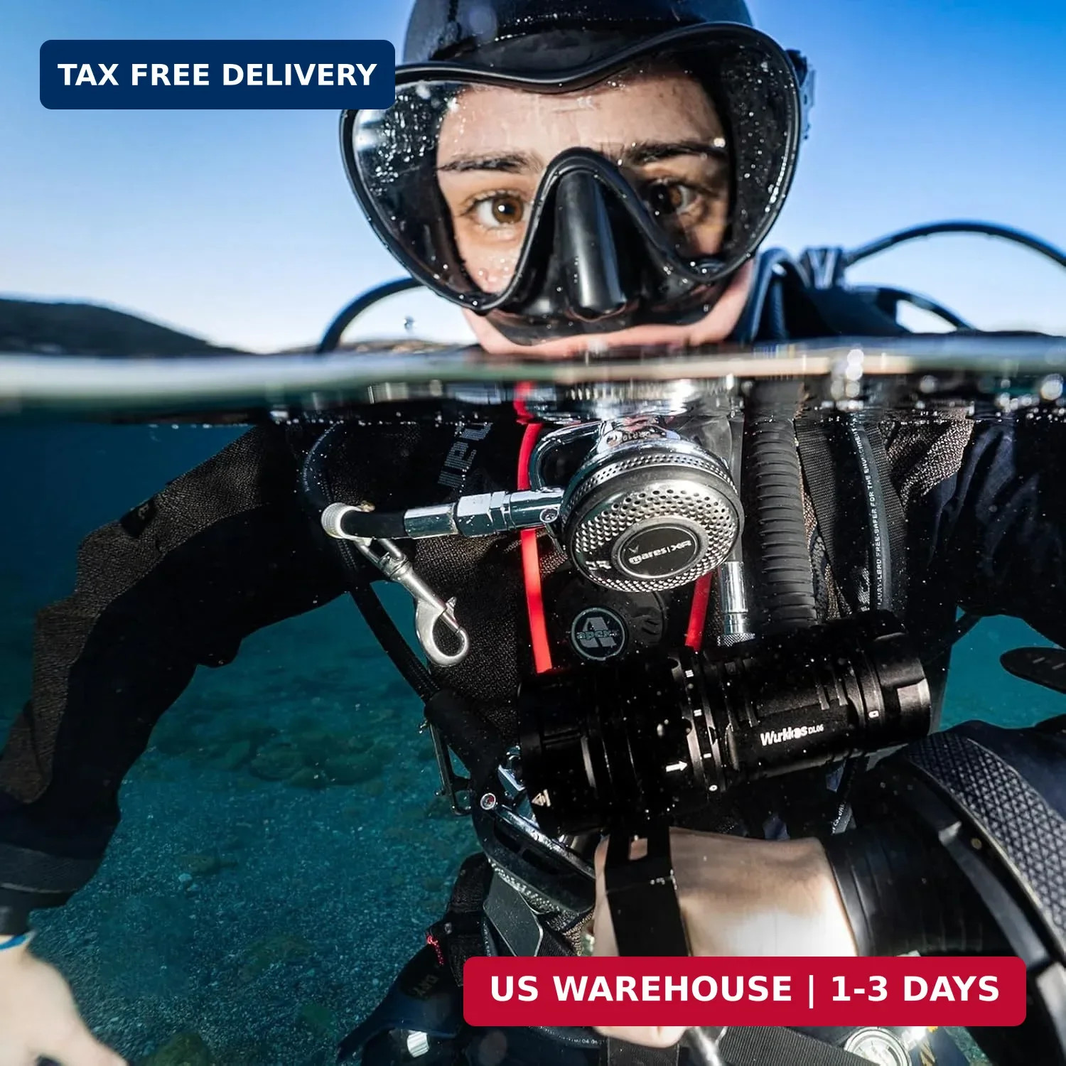 Wurkkos DL06 Dive Light, 15000 Lumens Scuba Diving Light, Type-C Rechargeable, 6