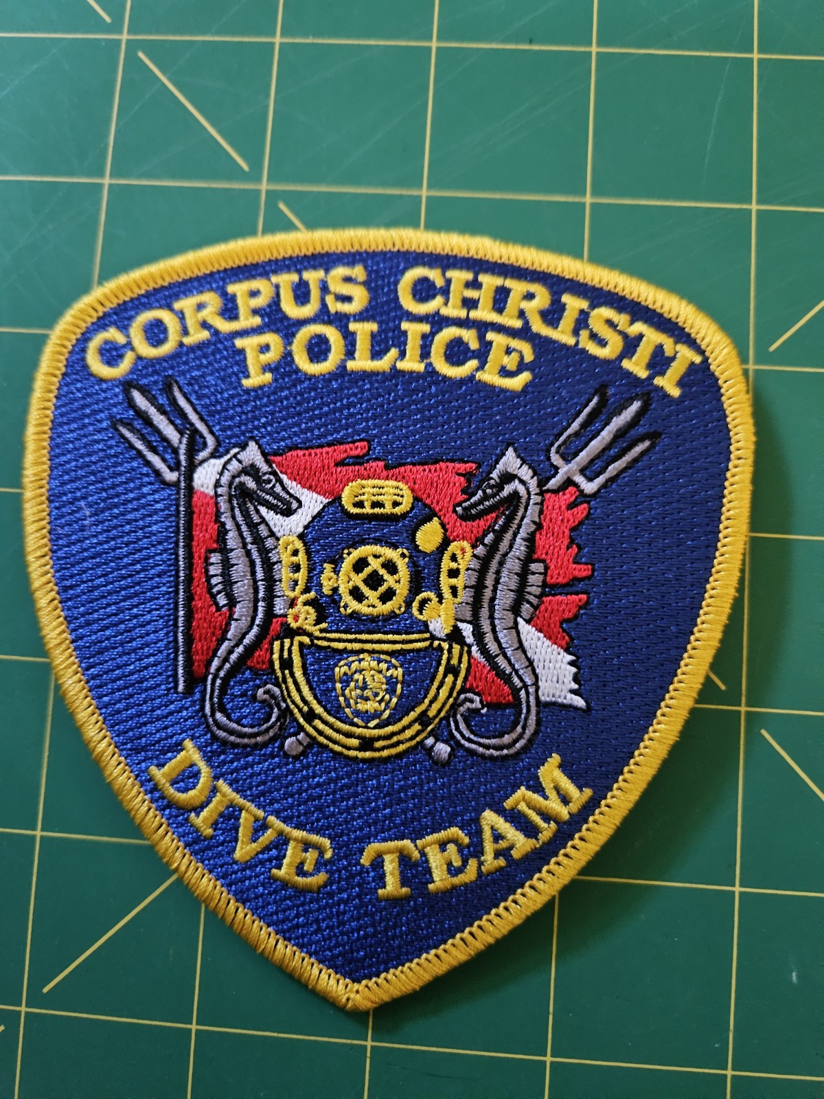 Corpus Christi TX Police Dive Team Patch Underwater Rescue Recovery Scuba Diver