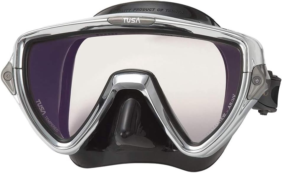 Tusa M-110 Visio Uno Pro Scuba Diving Mask Chrome M-110Sqb-Cr