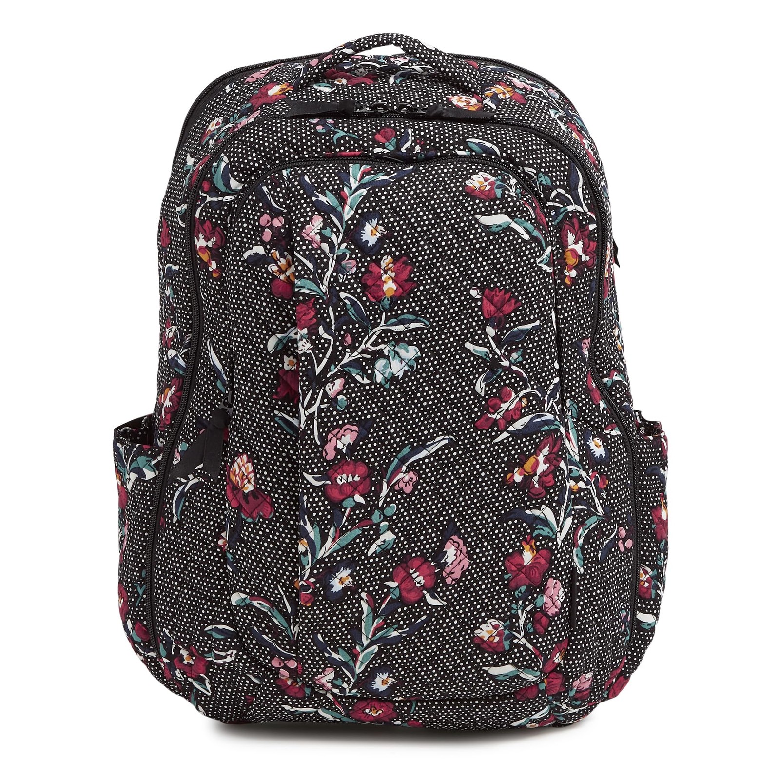 Vera Bradley Women’s, Cotton Large Travel One Size, Perennials Noir Dot