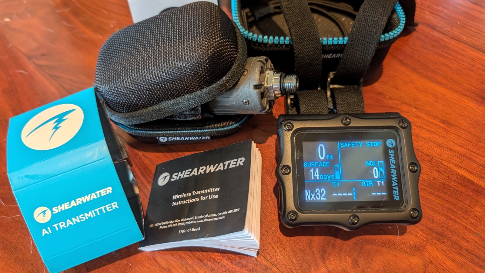 Shearwater Perdix 2 Dive Computer Black With AI Transmitter