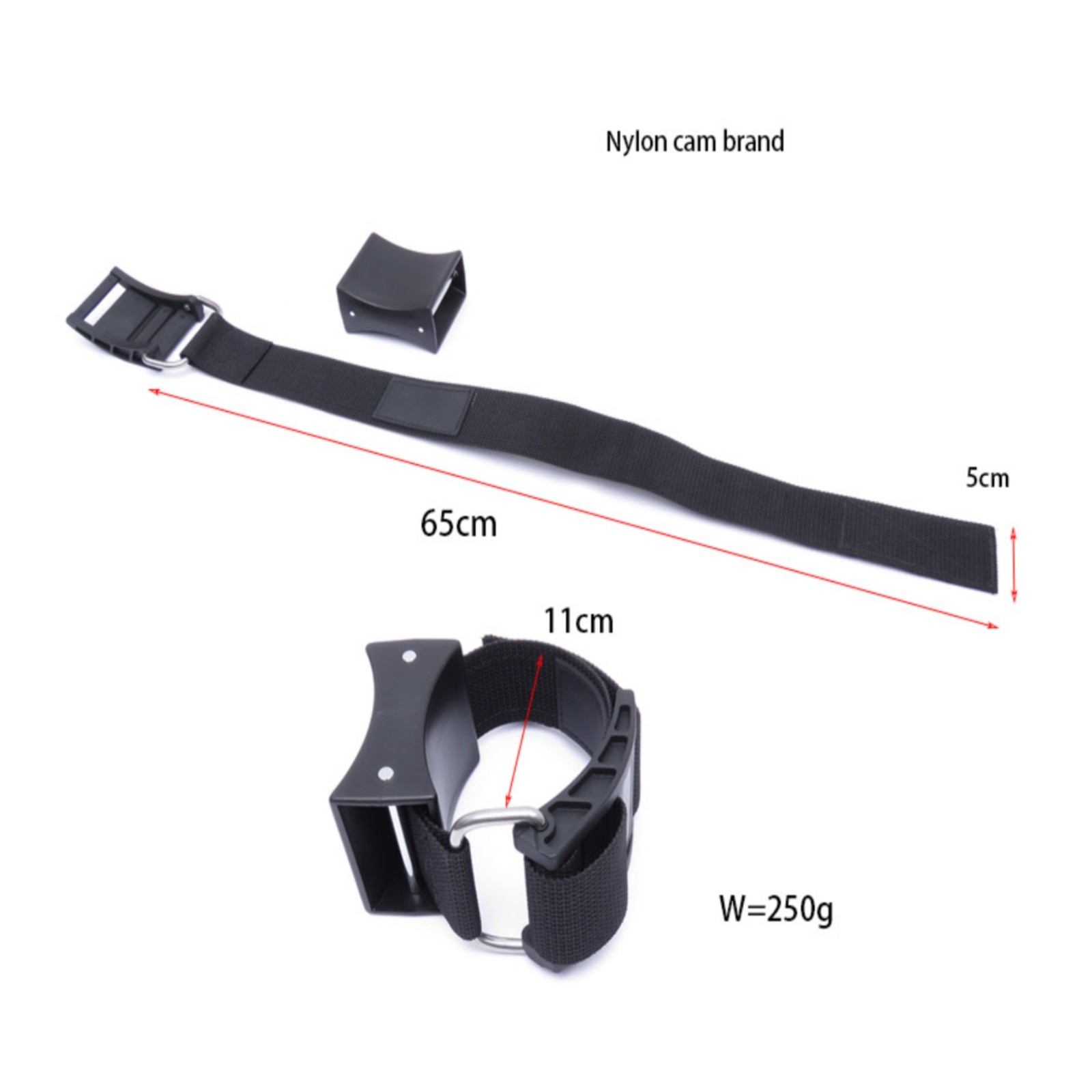 Secondary Tank Strap Band Metal Hook Diving Strap Band Rectangular Opening