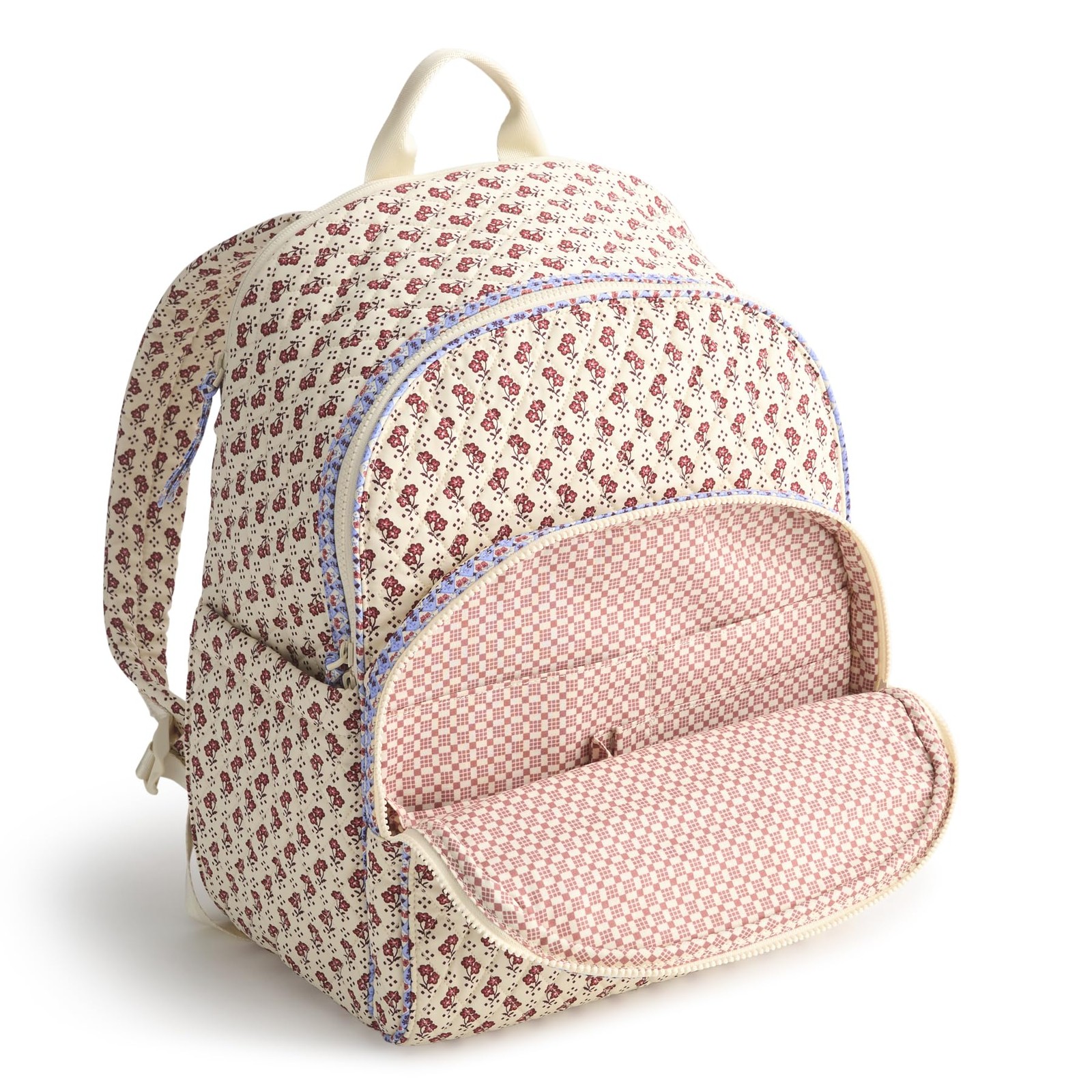 Vera Bradley Women’s Premium Cotton Bancroft Backpack, One Size, Rachel Ditsy