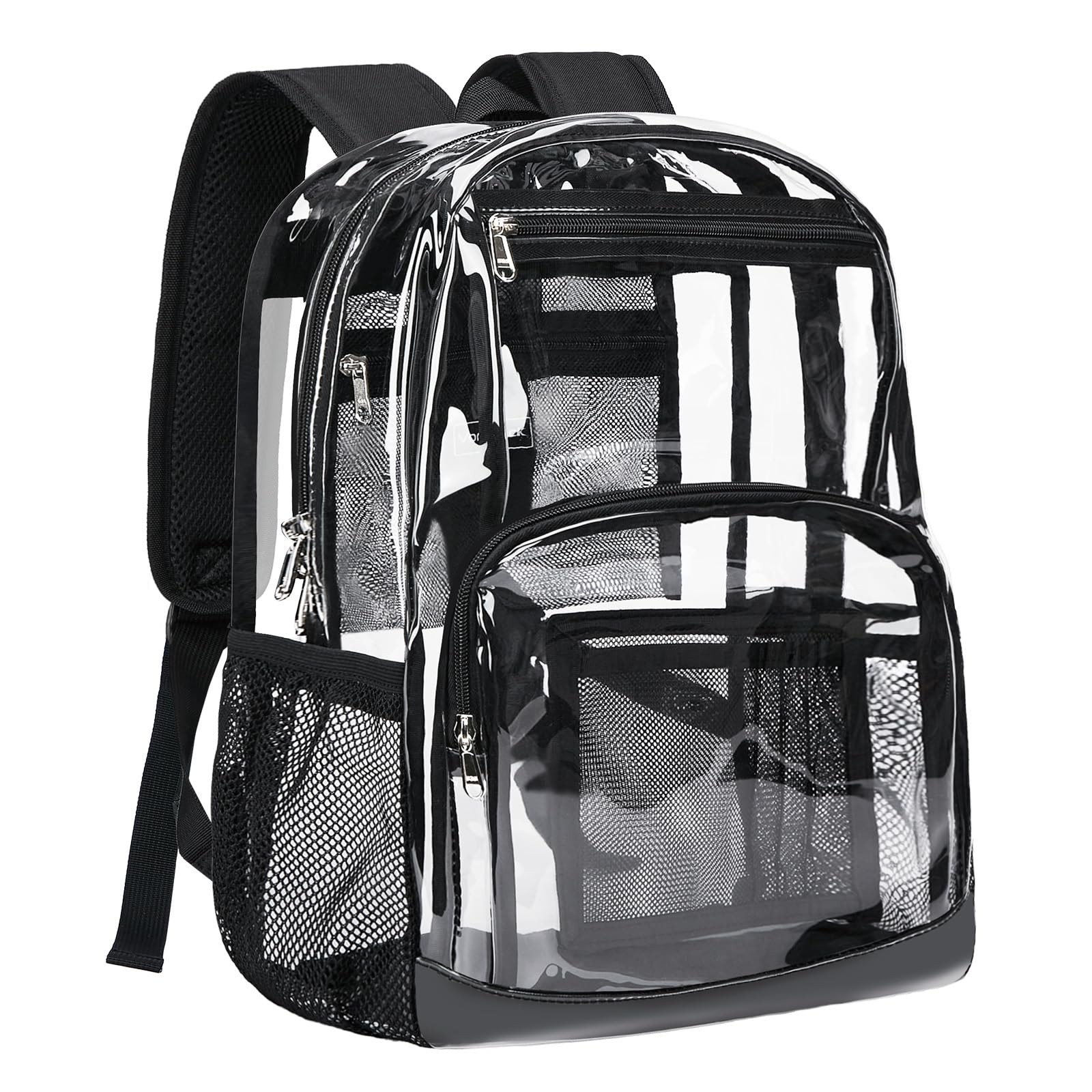 Vorspack Clear Backpack Heavy Duty – Large Transparent Bookbag Large, Black