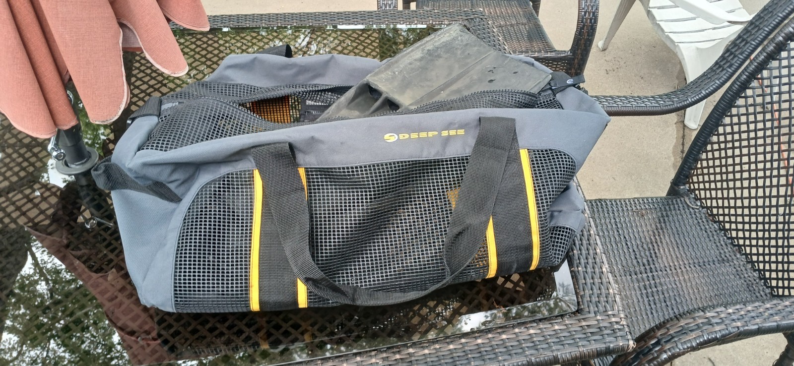 DEEP SEE Snorkel Scuba Diving Equipment Duffle Bag, Size Large