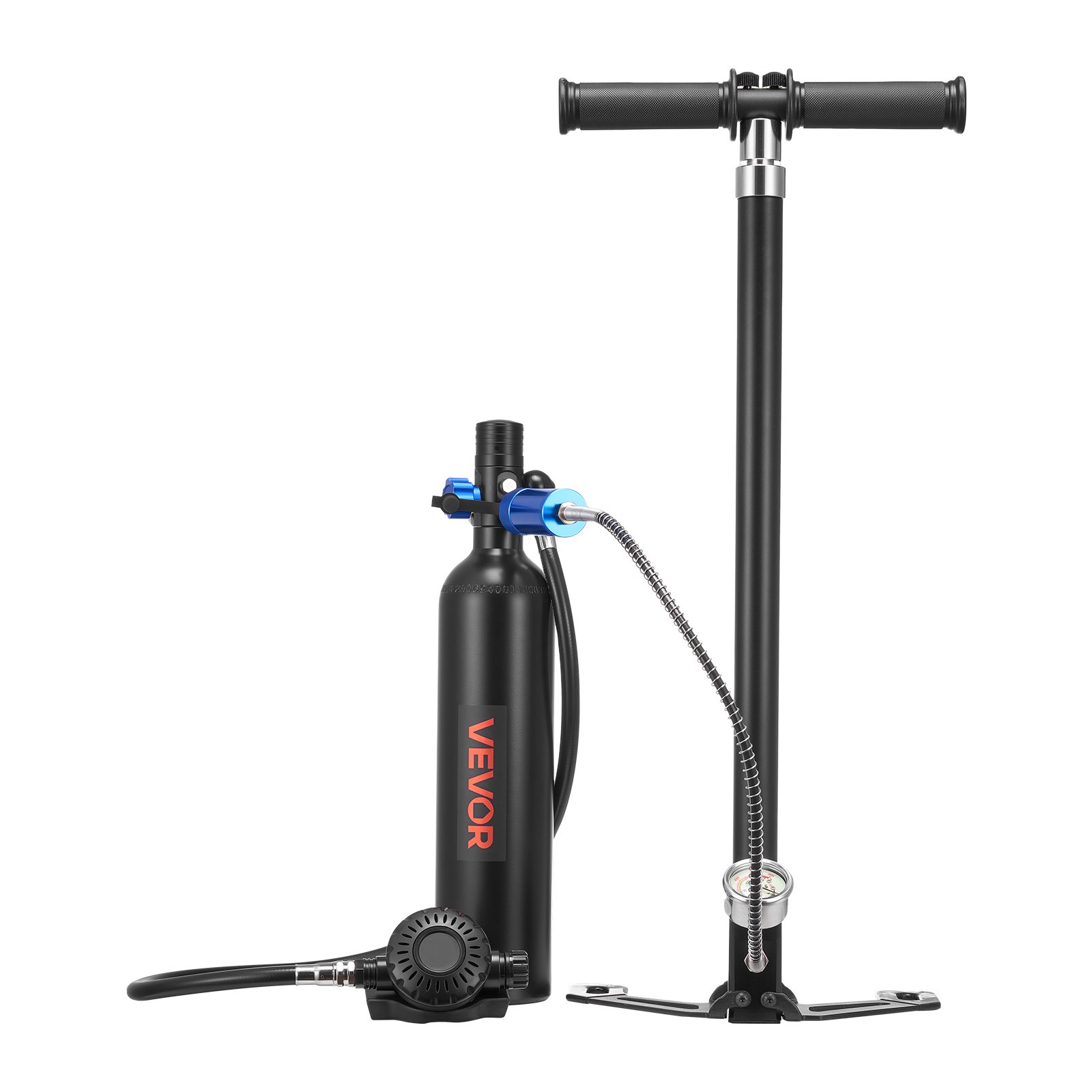 VEVOR Mini Scuba Tank 1L Portable Diving Lung Tank with Adapter & Pump 15-20 min