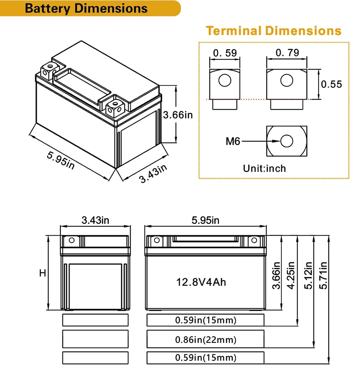 Weize Lithium YTX9, 400A LiFePO4 Motorcycle Battery YTX12, 12V 4AH YTX7 ATV, UT