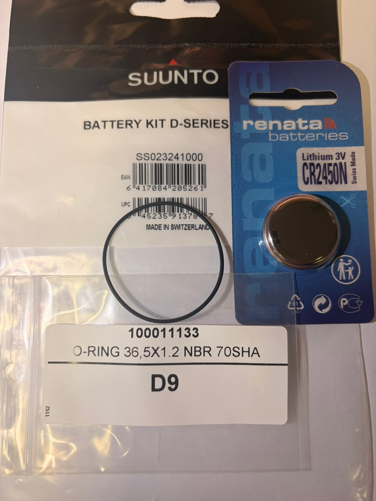 Suunto Battery Kit for D9 Dive Computer – Battery + O-Ring Suunto D9