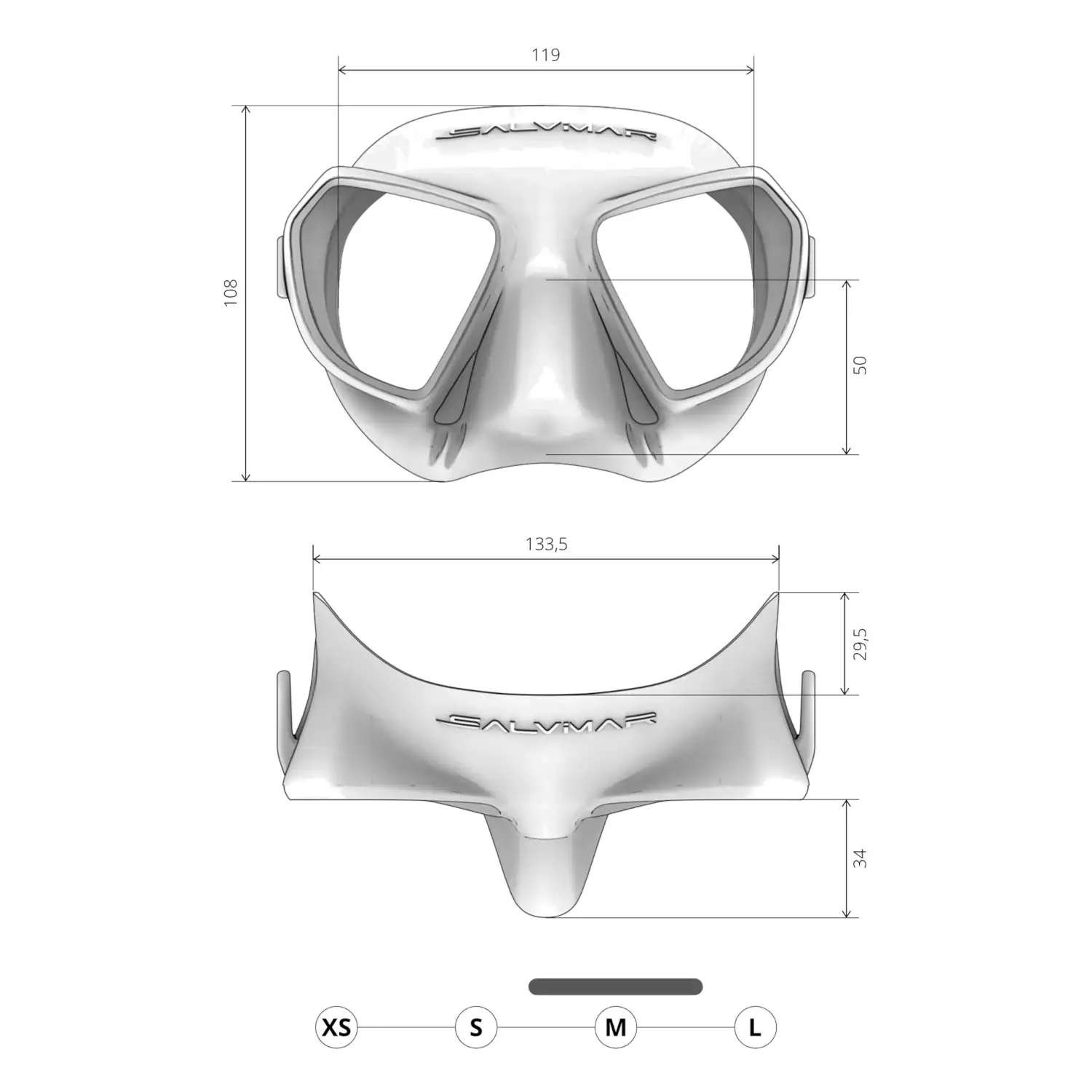 Salvimar Noah Mask w/ Antifog Lens – Black/Green
