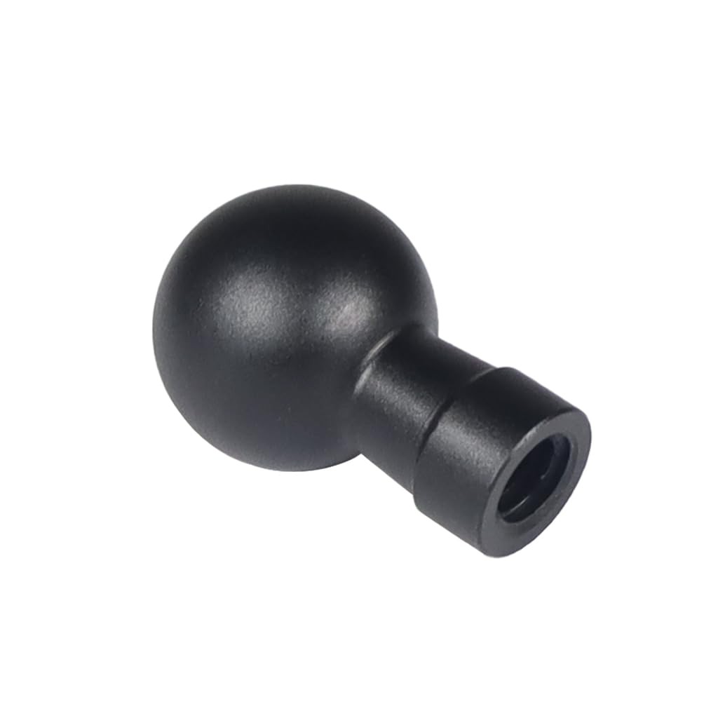 NovelGoal Aluminum 17MM Ball Head Mount 1/4″ Screw Male/Female Adapter Black