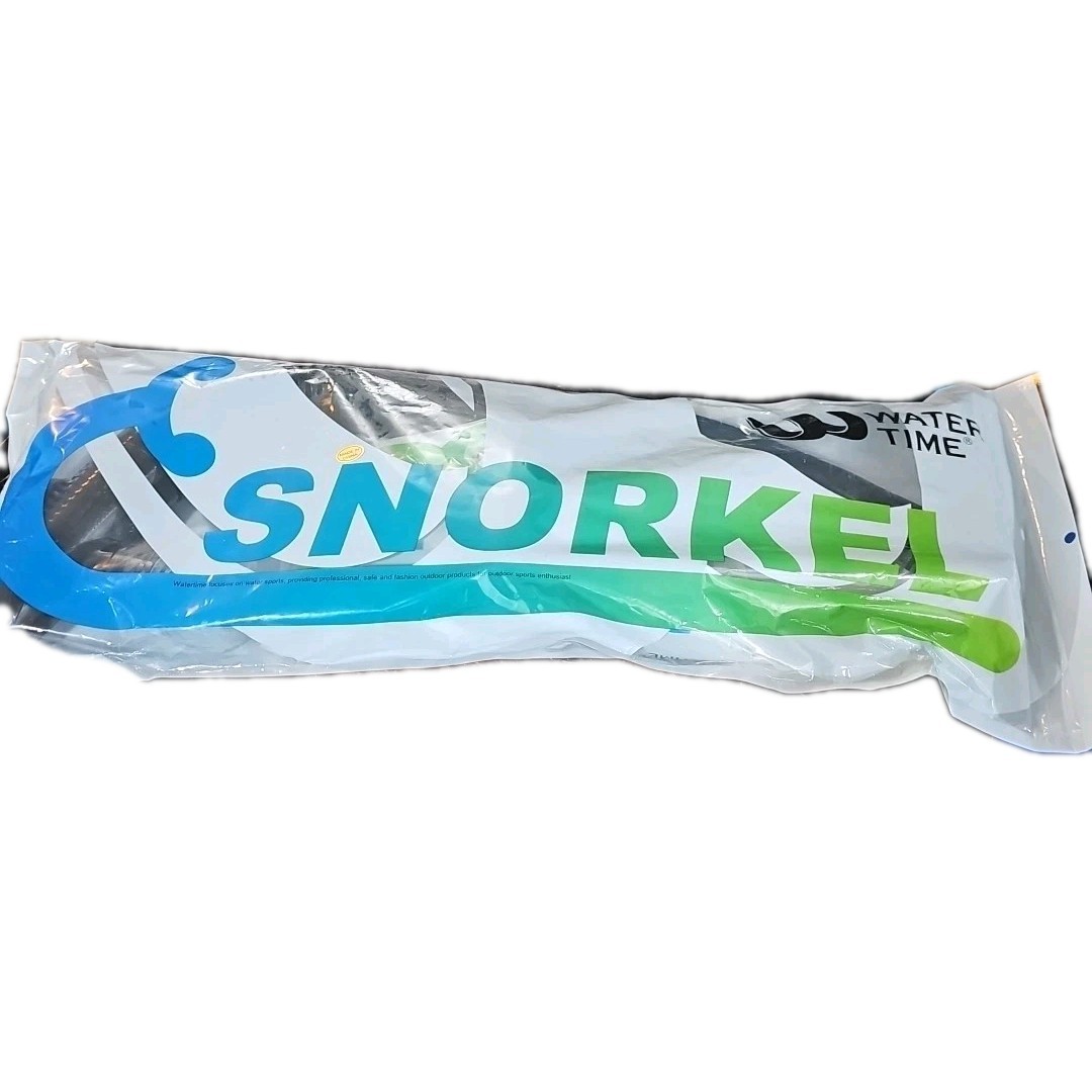 WATER TIME Snorkel Set Dry Top Snorkel Mask, Black