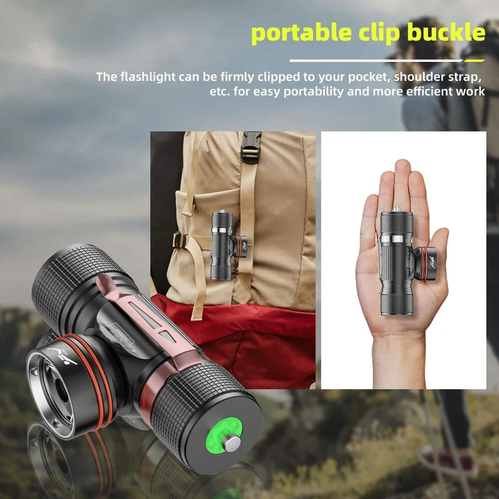 LED Dive Headlight High Lumen IPX8 White Light High Power Head Flashlight 100M