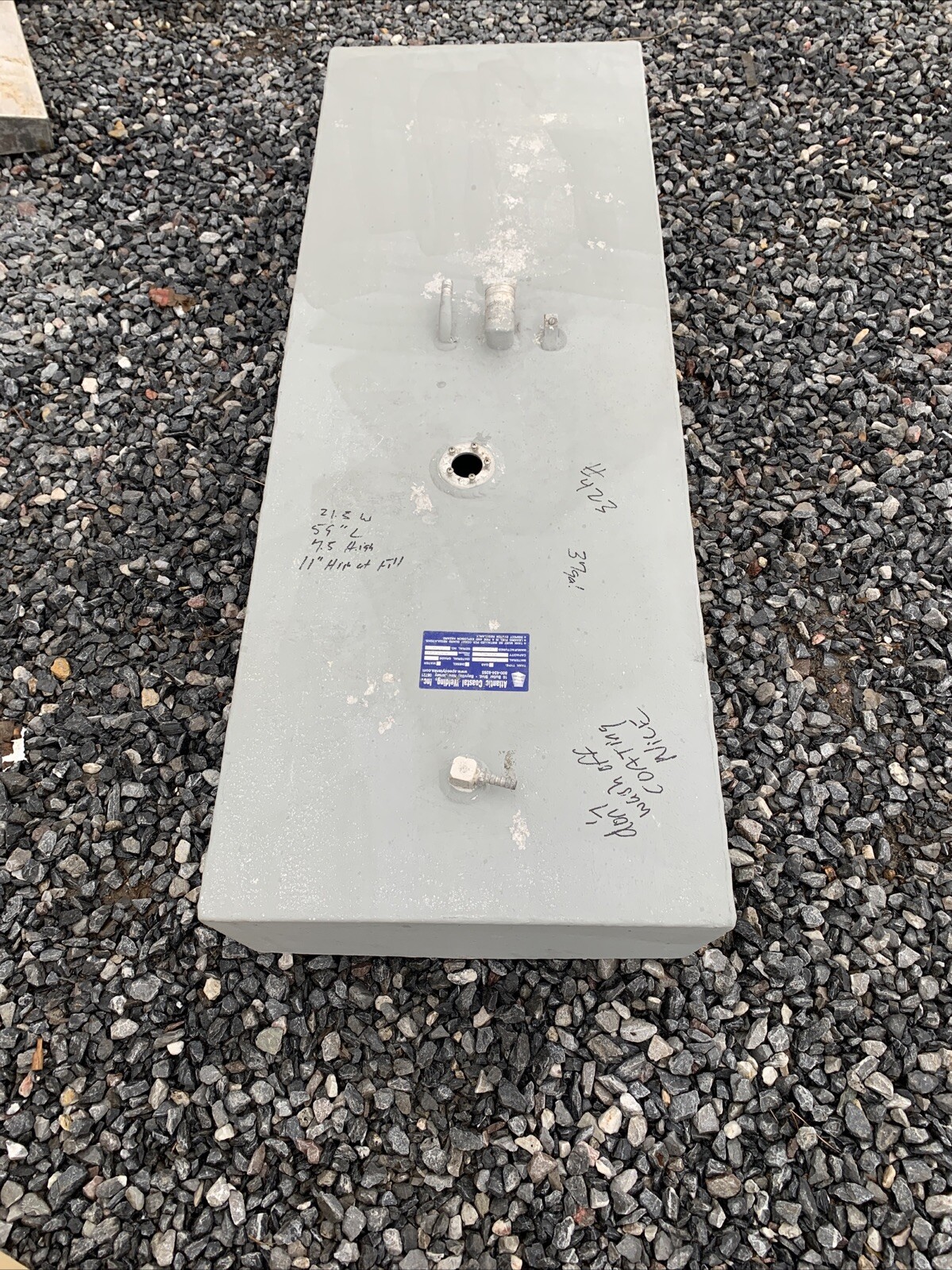 Atlantic Coastal Marine Fuel Tanks Aluminum Gas Tank Fuel Cell 37 Gallons 423