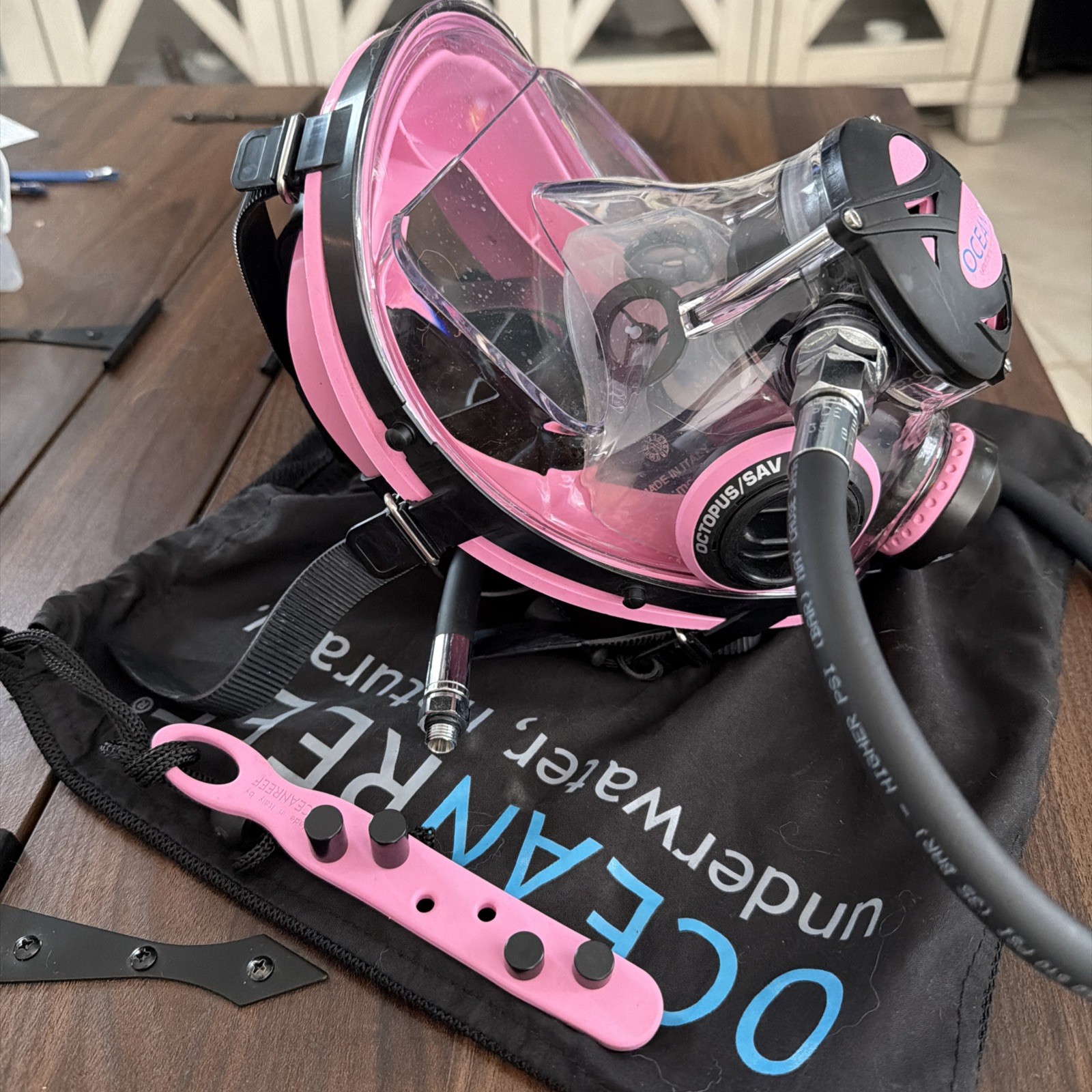 Ocean Reef G.Divers FFM M/L + Mares Reg Set, OTS Case, Surface Valve, QD