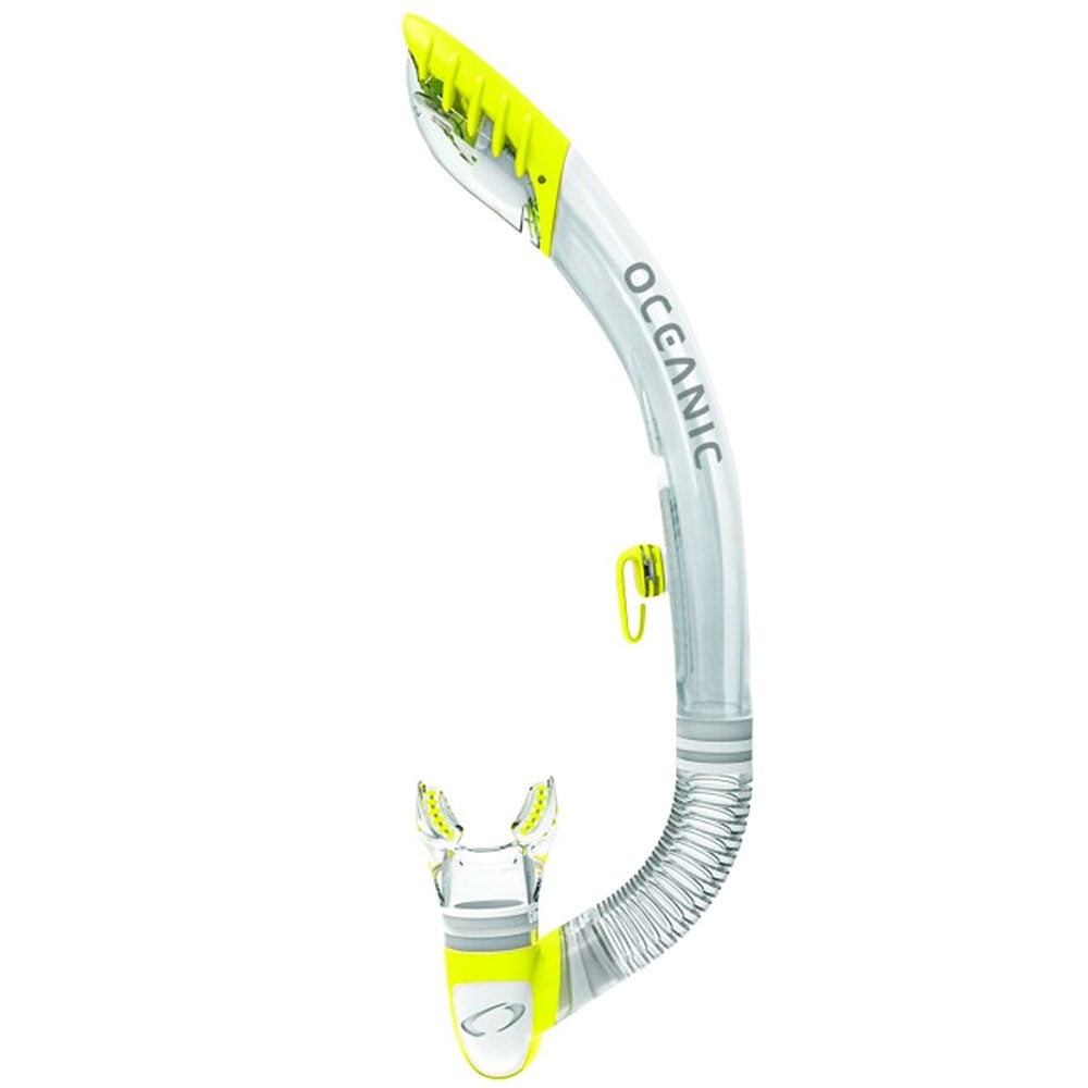 Used Oceanic Ultra Dry 2 Diving Snorkel – Clear / Yellow