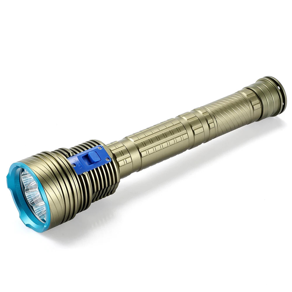 Scuba Flashlight Professional Underwater Diving IPX68 Waterproof Torch 9 LED