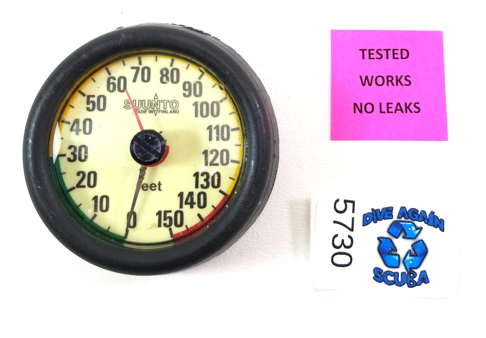 Suunto 150ft SM-16 Depth Gauge Scuba Dive Puck Module + Max Depth Gauge #5730