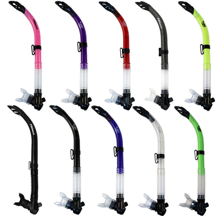 Semi-Dry Adult Purge Snorkel Scuba Dive Snorkeling Gear with SOS Signal Whistle