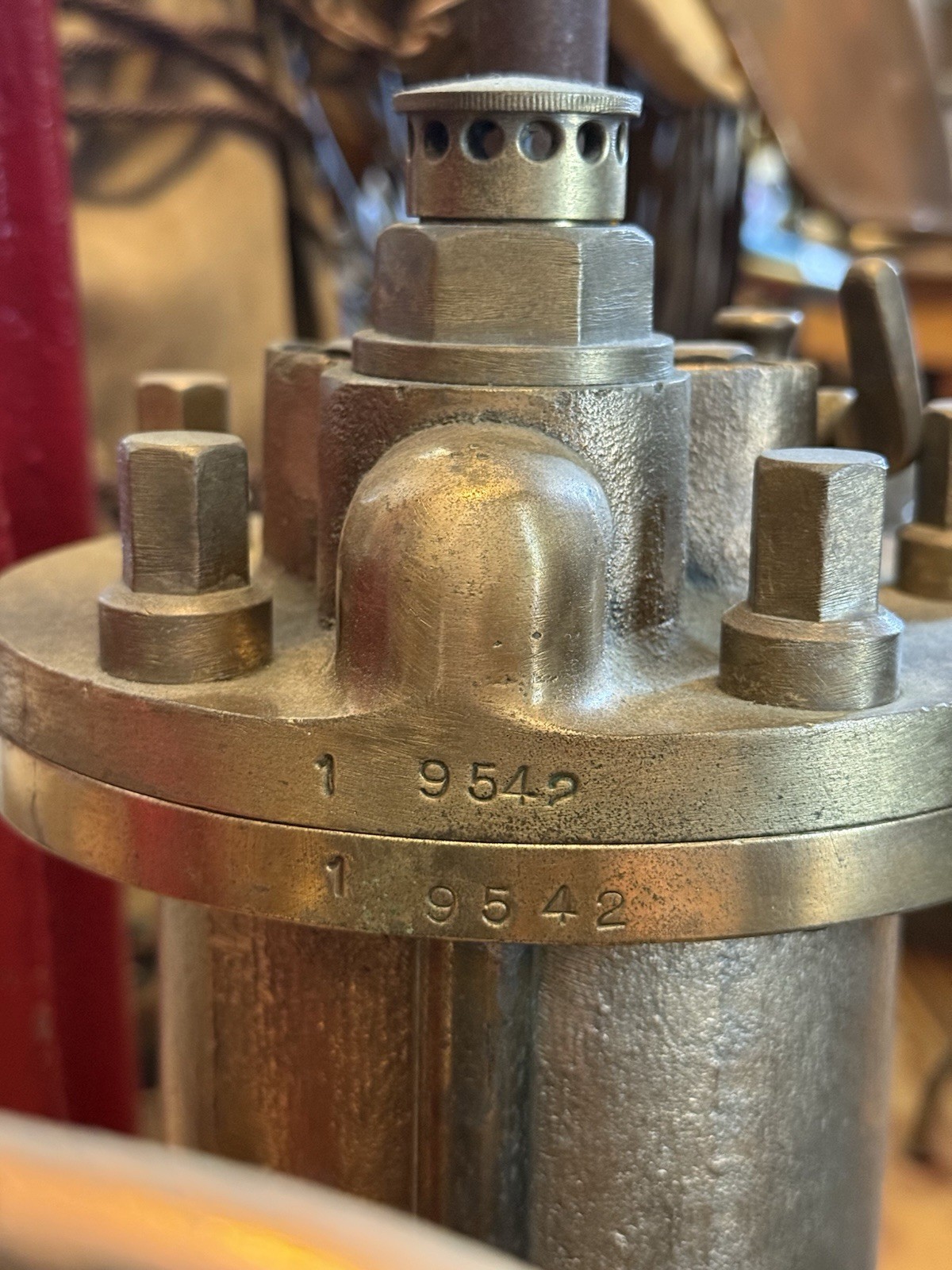 Antique Commercial Diving Helmet Air Pump 2 Cylinder SIEBE GORMAN & Co. Vintage
