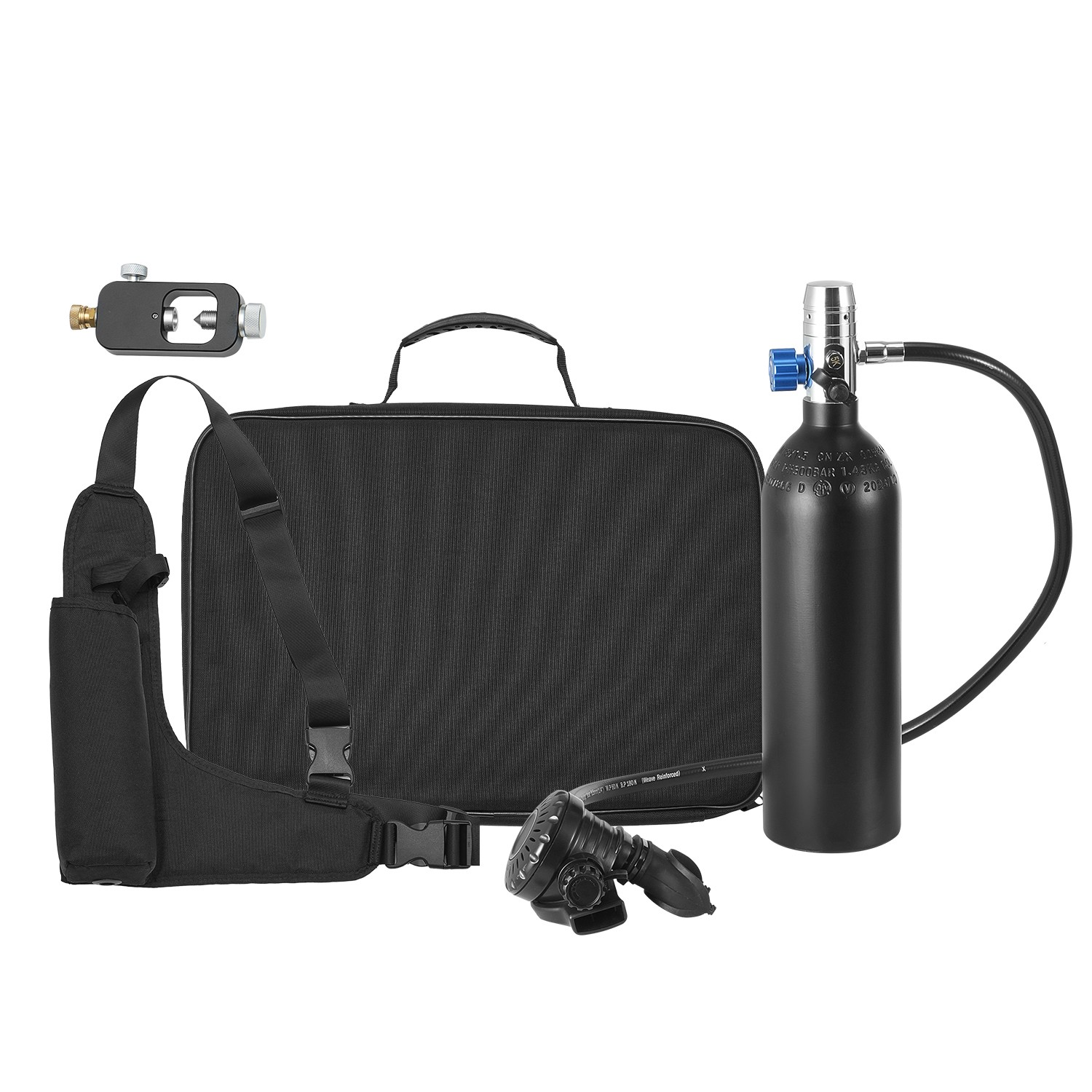 Mini Scuba Diving Tank Kit 1 L Oxygen Tank Depth Refillable Snorkel Air Tank Kit