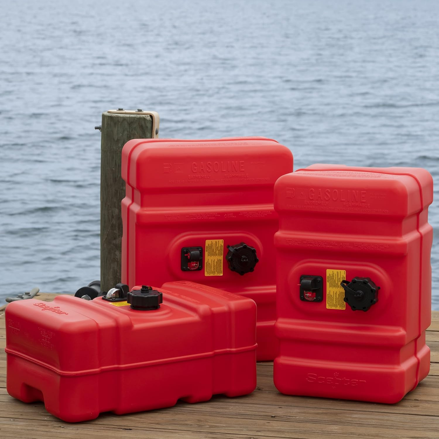 Scepter 12 Gallon Portable Marine Gas Can, Large Capacity Boat Fuel Tank, 2-Way
