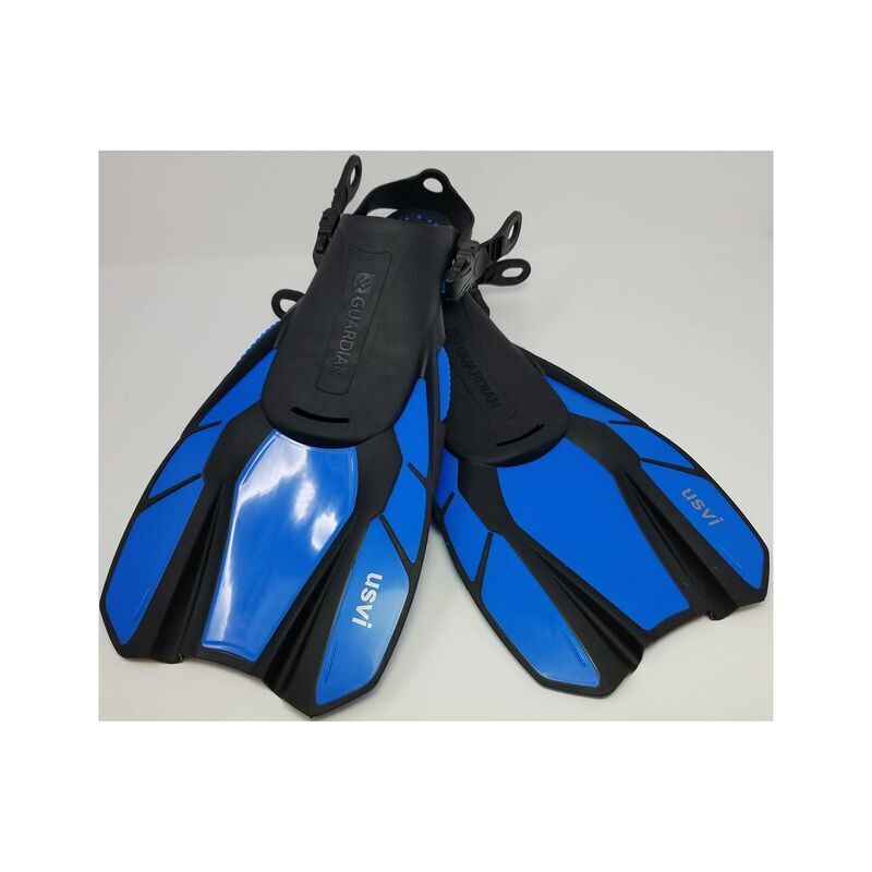 Guardian USVI Pro Scuba & Snorkeling Frameless Silicone Blue Dive Mask Set
