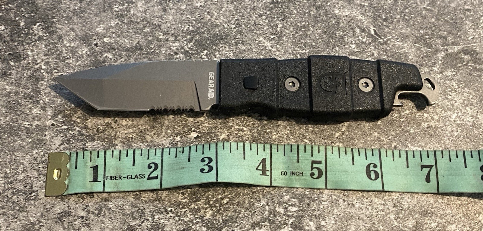 GEAR AID Buri Drop Point Utility Knife with Sheath, 3″ Blade – Black