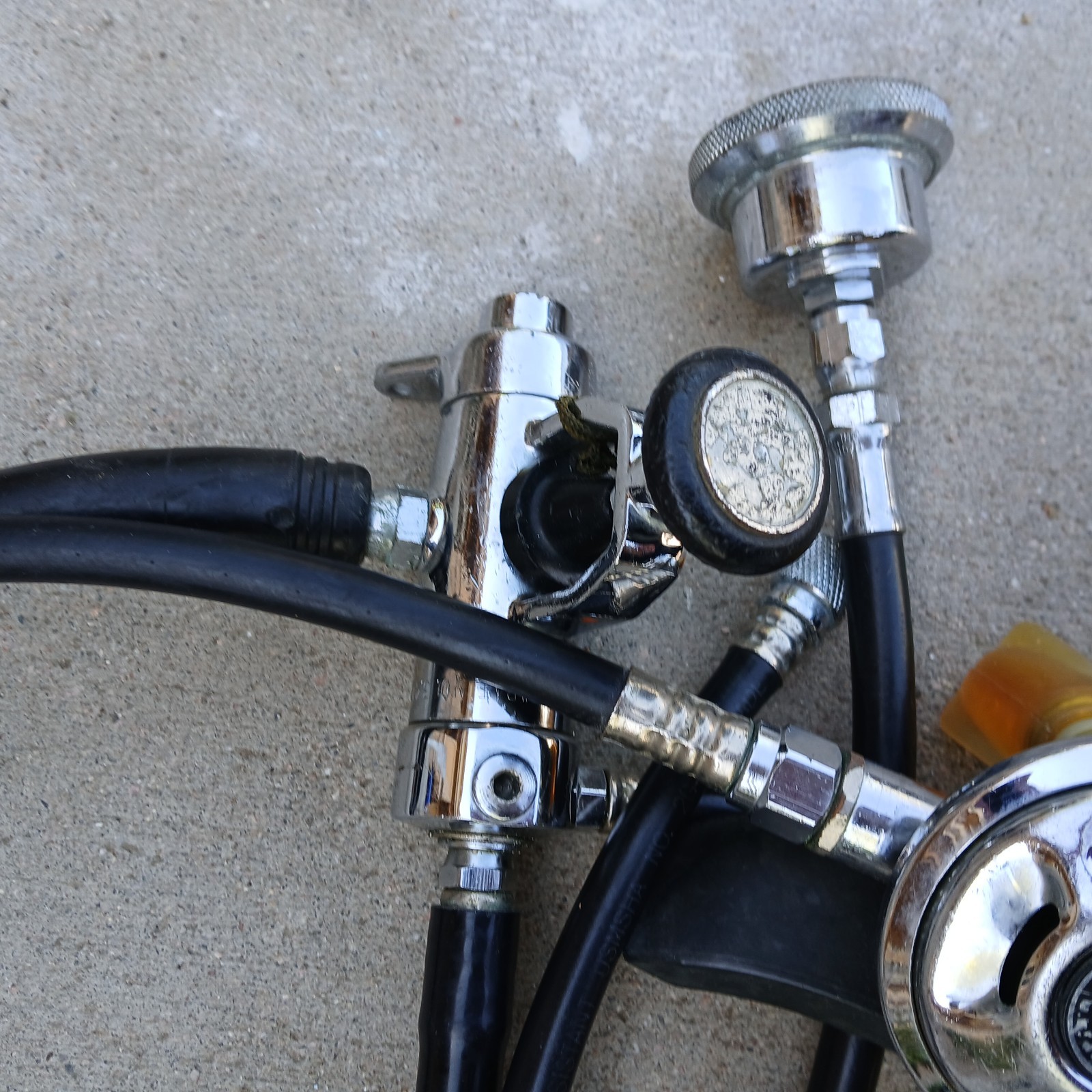 US Divers Aqua Lung Calypso J Regulator Set Scuba Dive Vintage