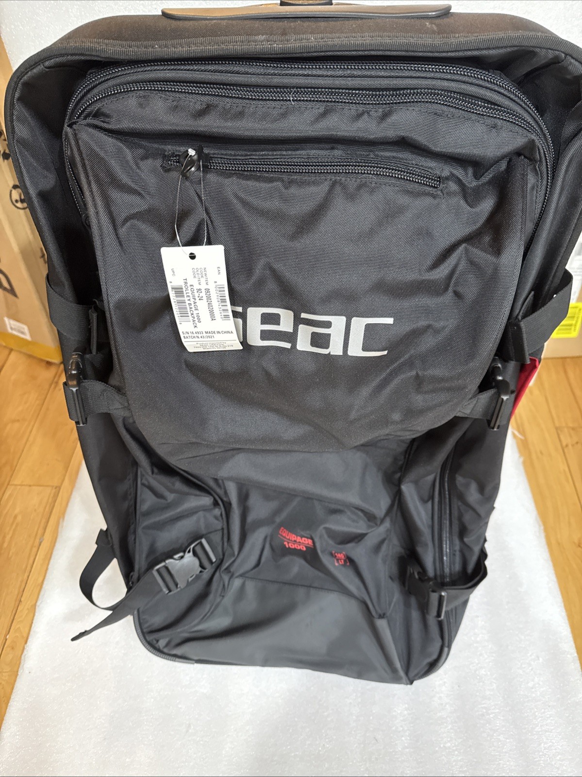 SEAC Equipage 1000, Roller Backpack Bag for Scuba Diving Equipment, 140 lt, 30″