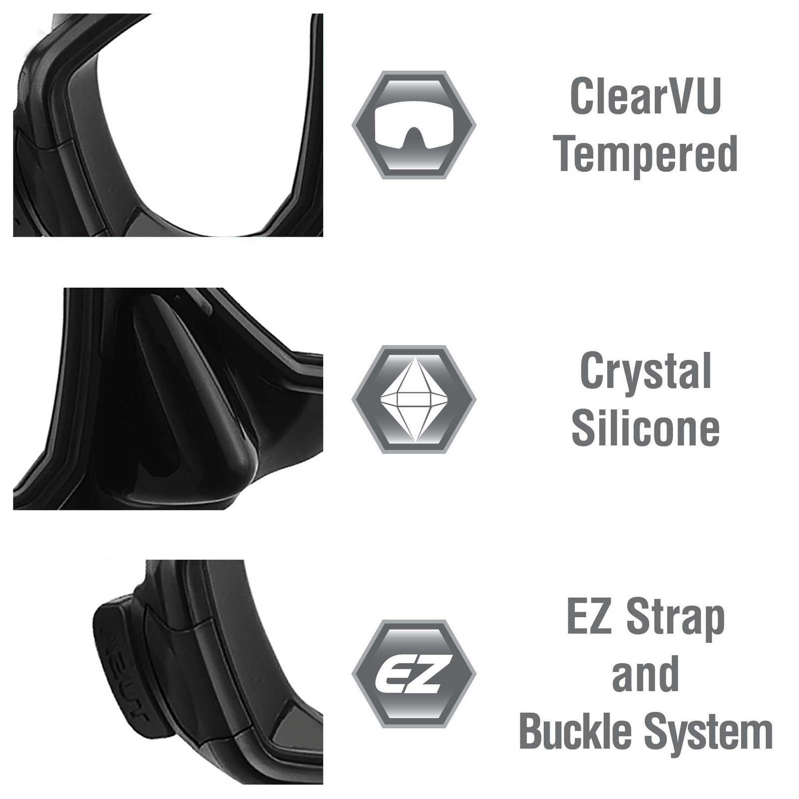 Tusa Sport Adult Platina Hyperdry Mask Snorkel Fins Travel Set Black Medium