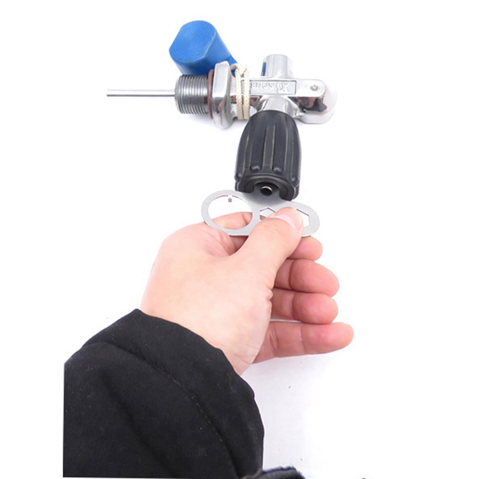Dive Tank Oral Inflator BCD Power K Type Valve Multi Tool Wrench Accessories