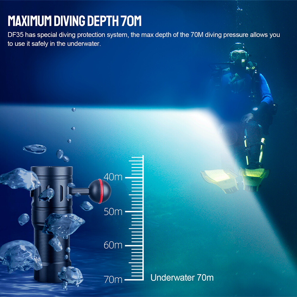 Trustfire 2350Lumen LED Diving Light Underwater 100M Scuba Flashlight 3 Lights S