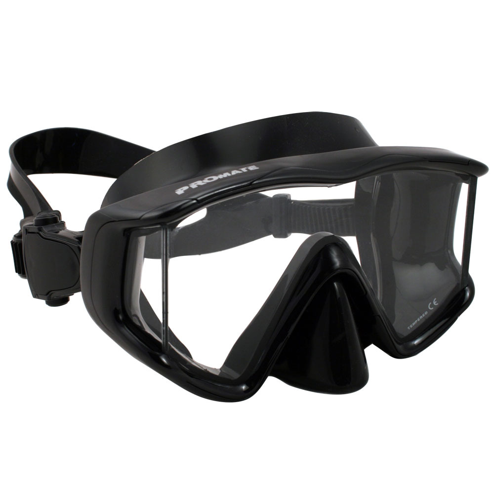 NEW Promate Panoramic Tri-View Mask Scuba Dive Mask Snorkeling Mask Gear