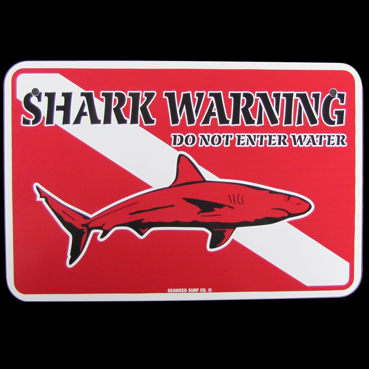 Metal SCUBA Diving Dive Flag Sign Shark Warning DO NOT ENTER Home Bar Wall Decor