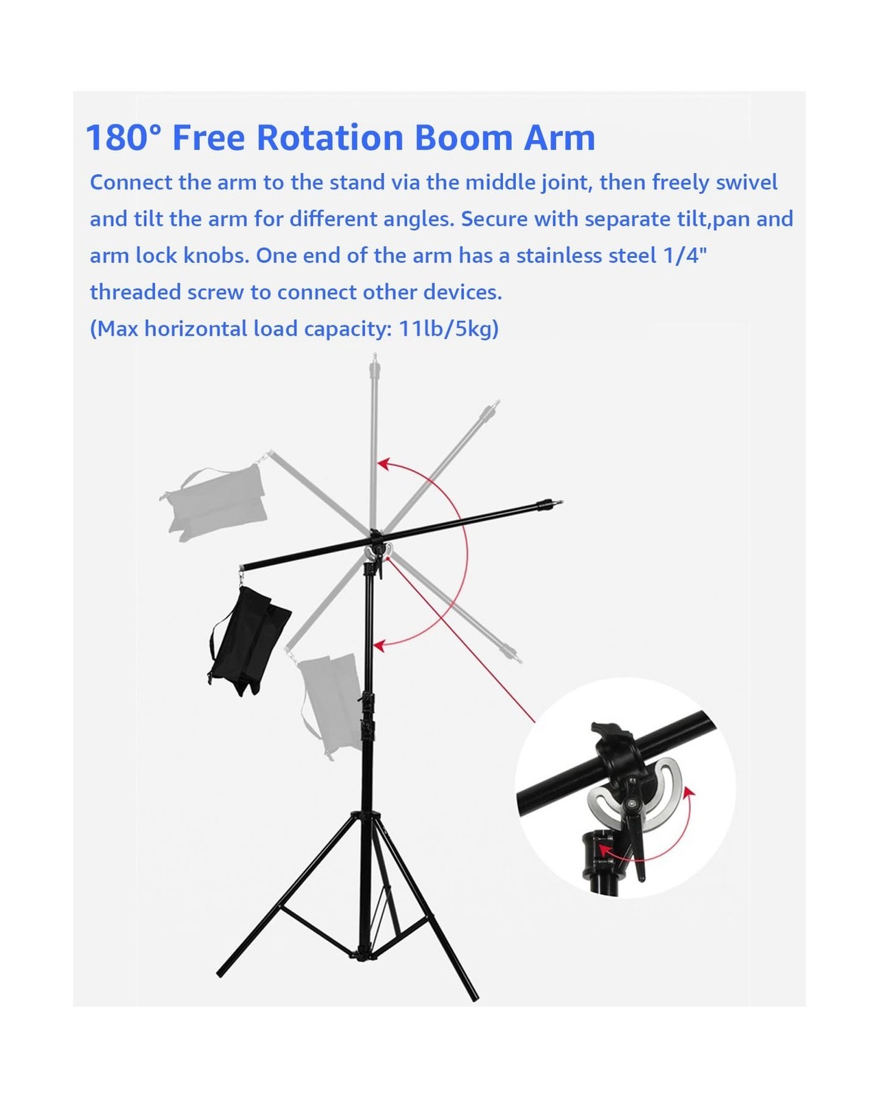 Amaran Aluminum Light Stand 9.2ft/2.8m Adjustable Photography Stand