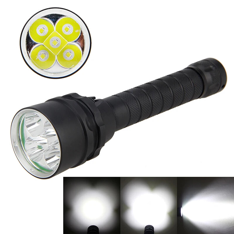 Underwater LED Diving Flashlight 9000lm Waterproof Rechargeable Torch Lamp