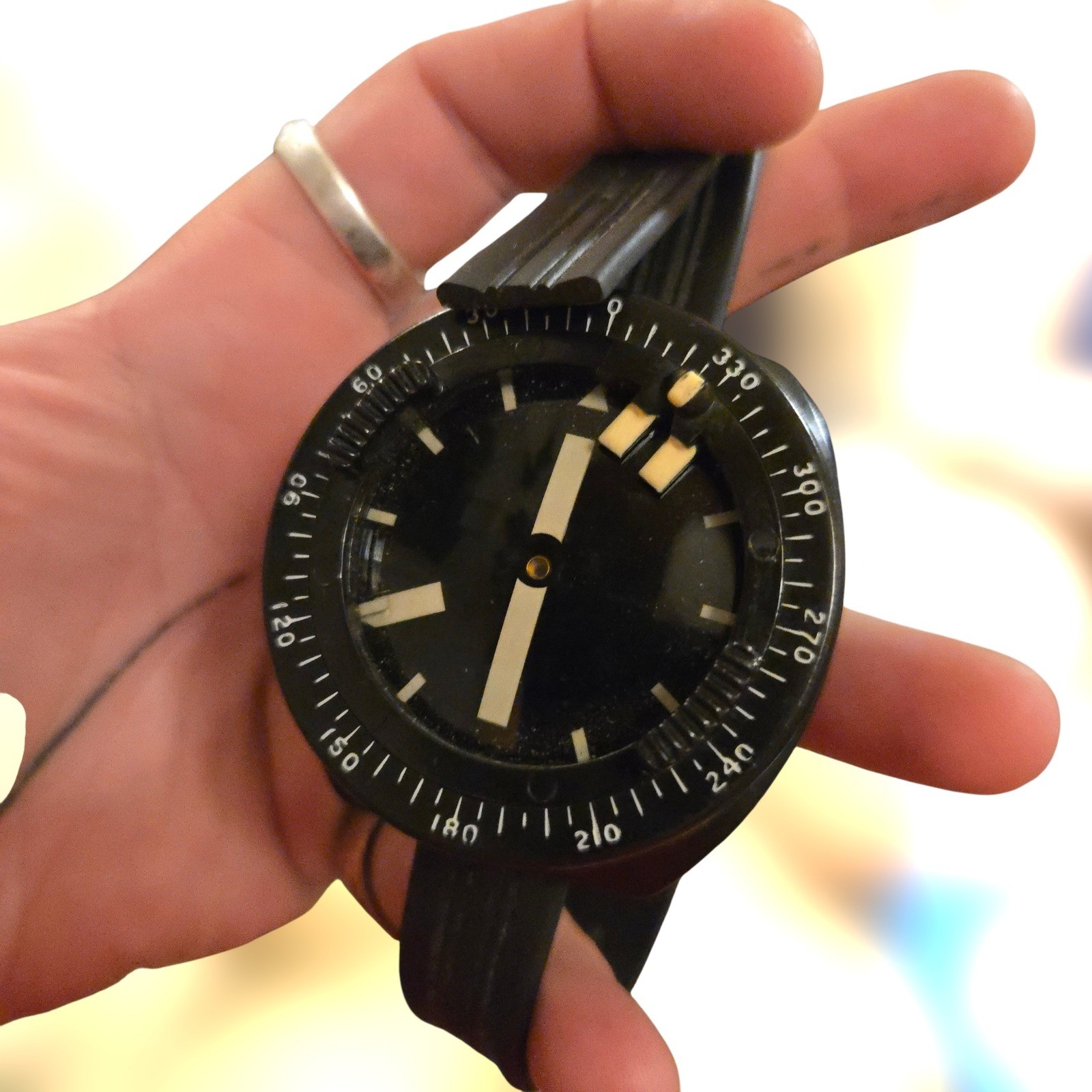 VTG Suunto Diving Wrist Compass Black Capsul Elite Manufactg Made In Finland GUC