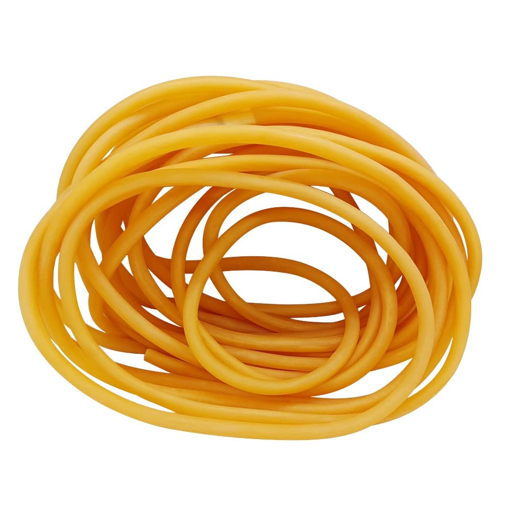 JoyTube Natural Latex Rubber Tubing, 10mm(3/8″) ID x 10mm x 14mm, Amber Color