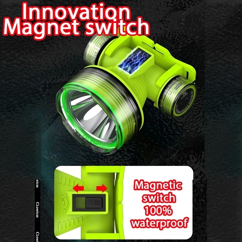 Diving Headlight Waterproof Professional Underwater Flashlight Fishing Light