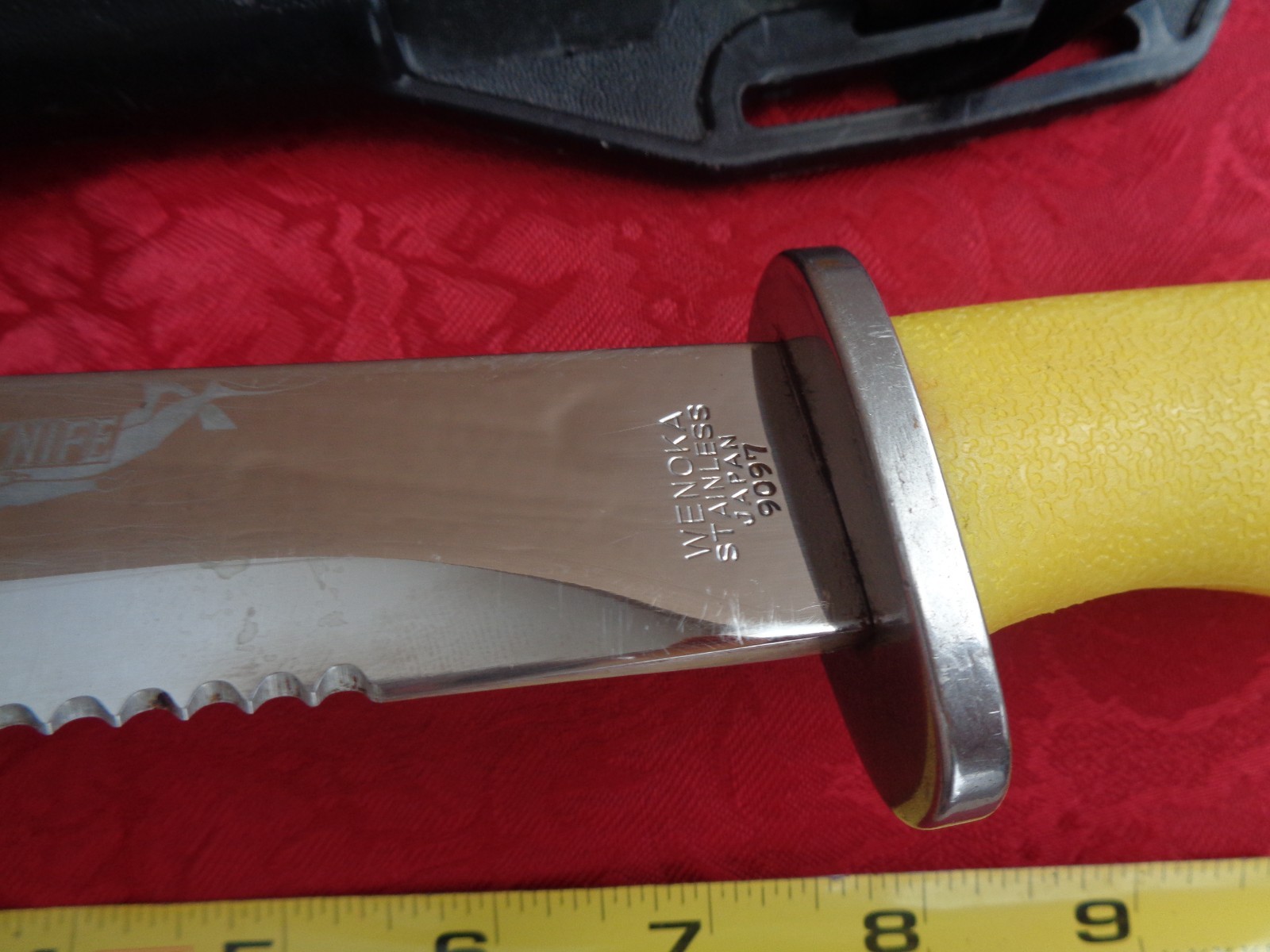WENOKA 9097 divers Knife W/Sheath Japan