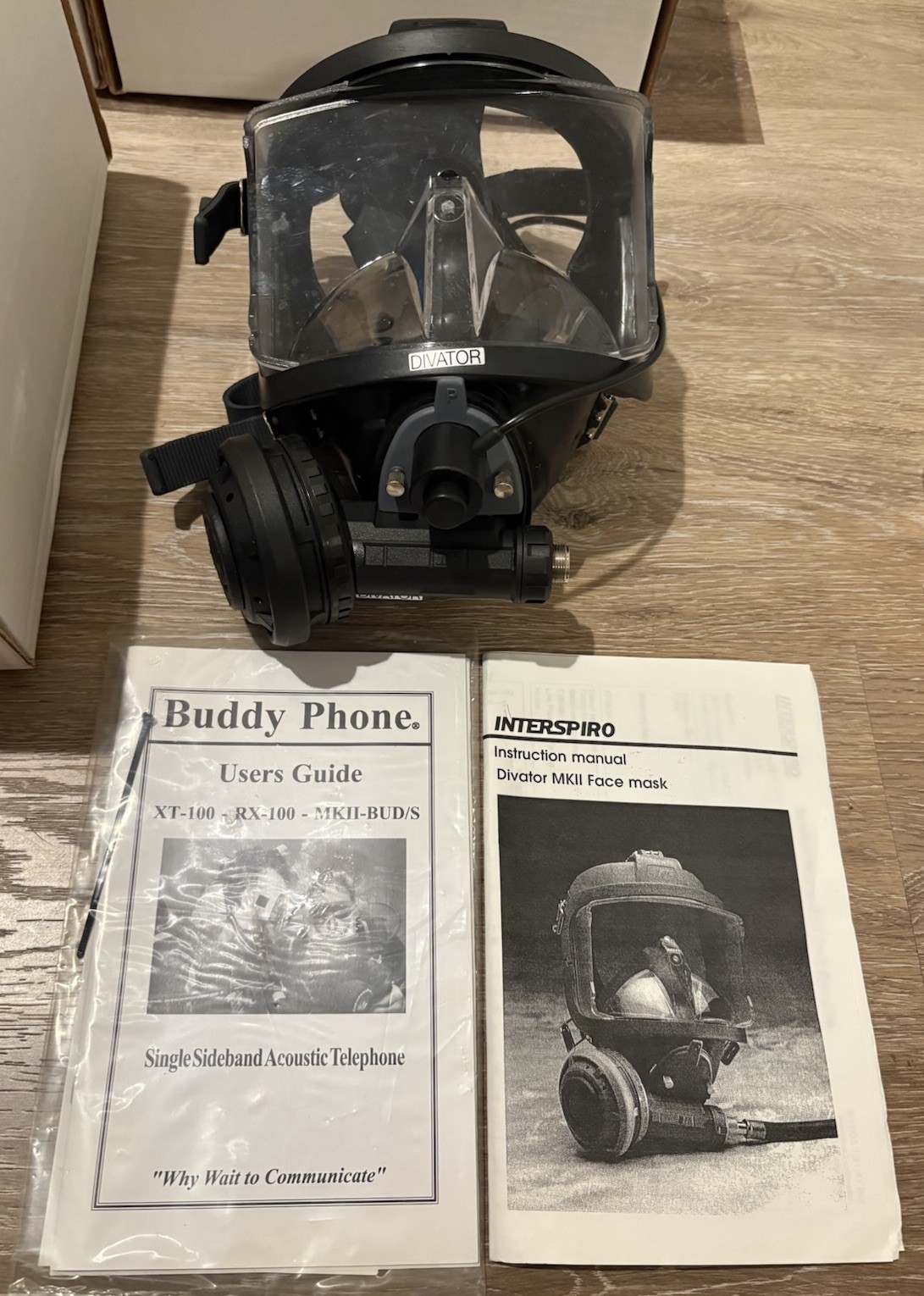 Interspiro Divator MKII Full Face Mask W/Buddy Phone & More – NEW -Fast Shipping