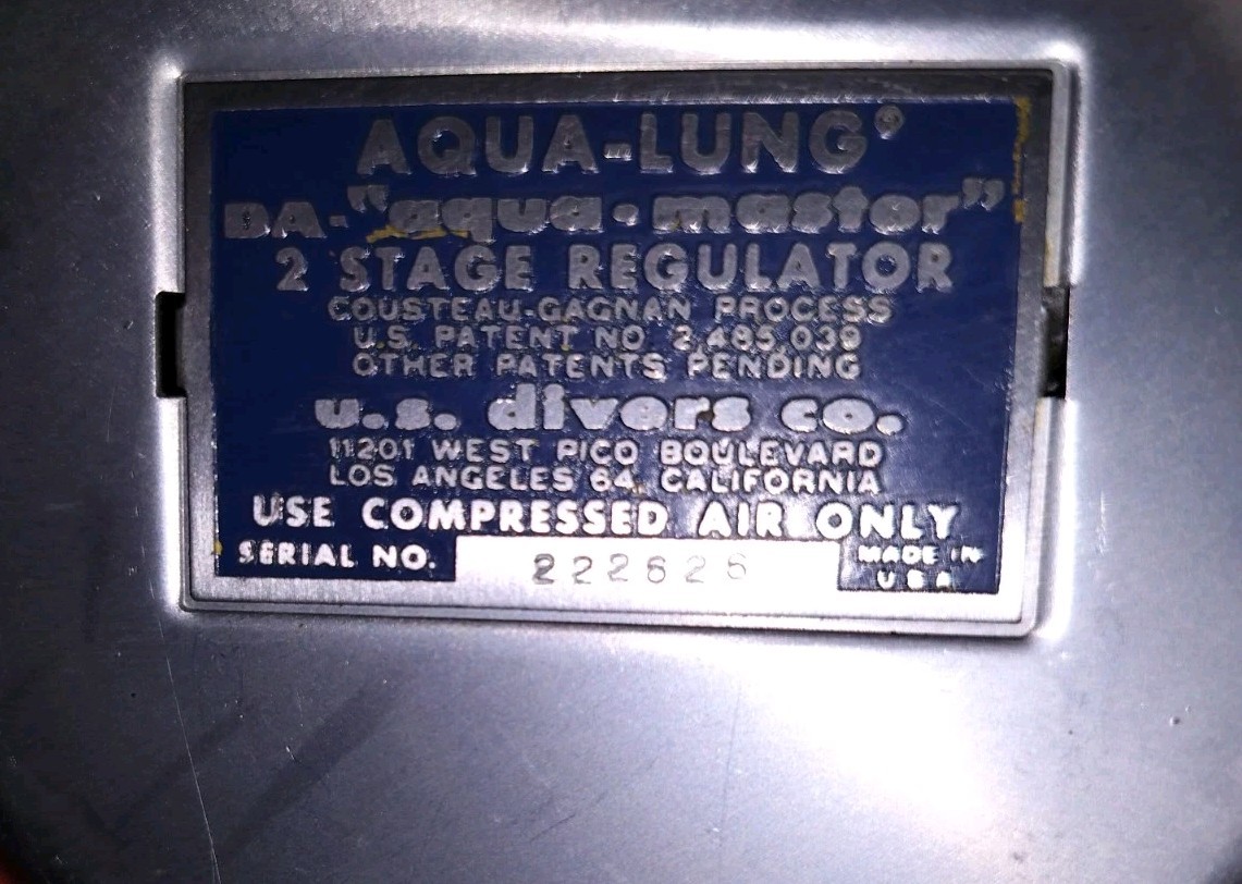 Very Rare Original Aqualung DA Double Hose Regulator Restored Beatiful
