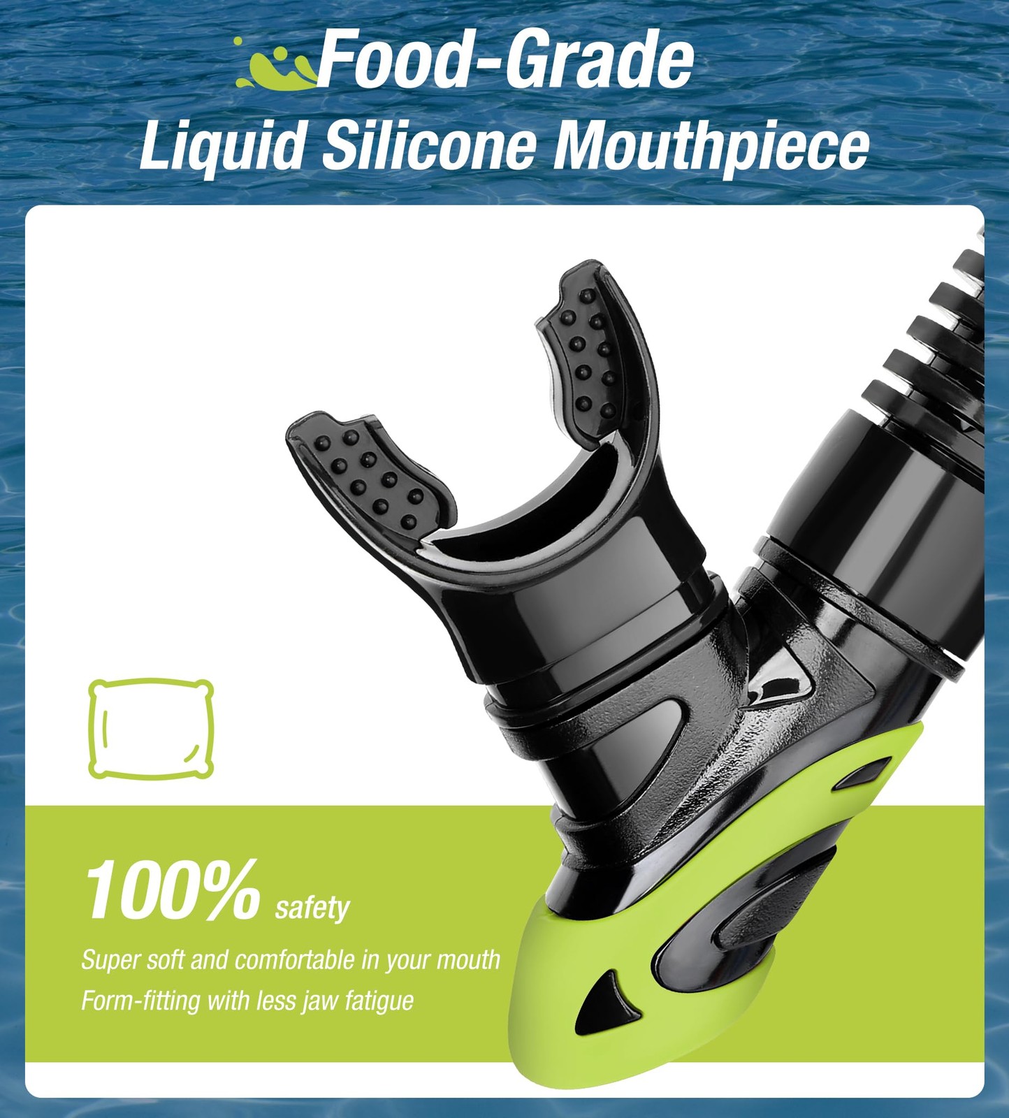 Diving Dry Snorkel for Adults & Youth Snorkeling Gear with Top Valve